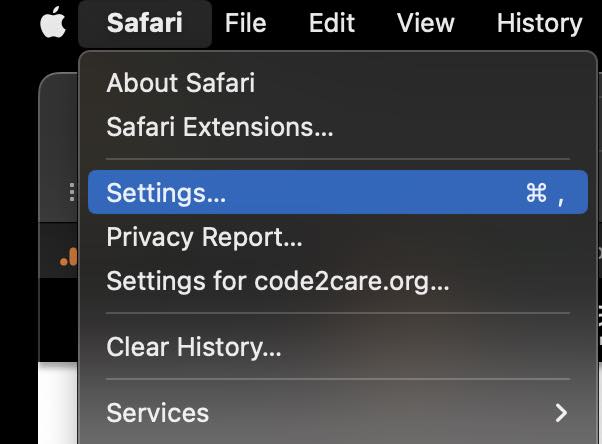 Safari Browser for Mac Settings